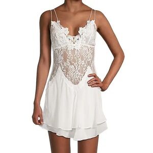 Jonquil Betina Satin & Lace Nightgown